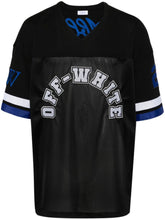 logo appliqué panelled T-shirt
